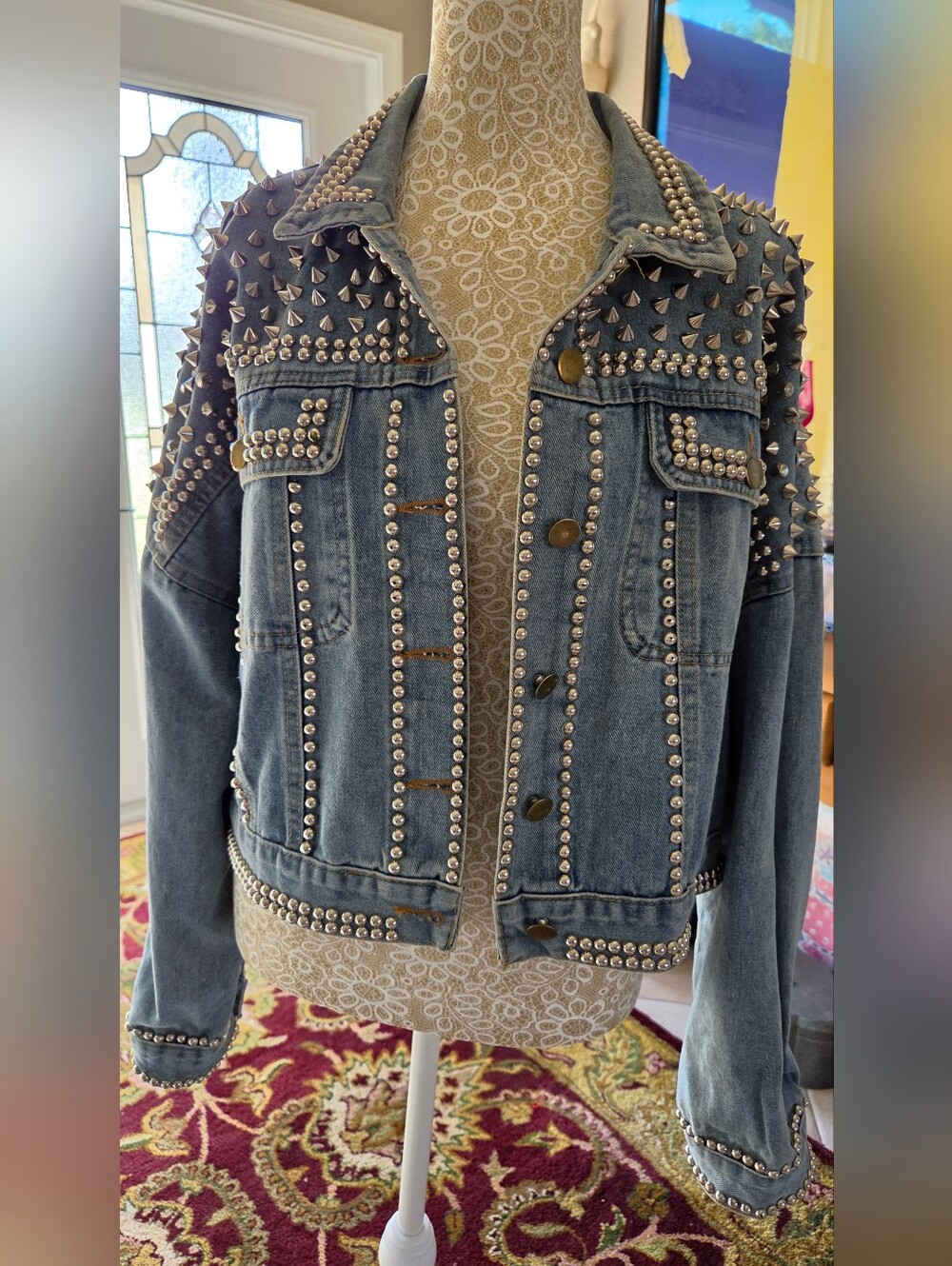 Seek the Label - Studded Denim full cut Jacket Size L (16/18)